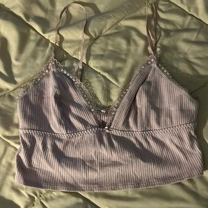 Lavender Lace Crop Top